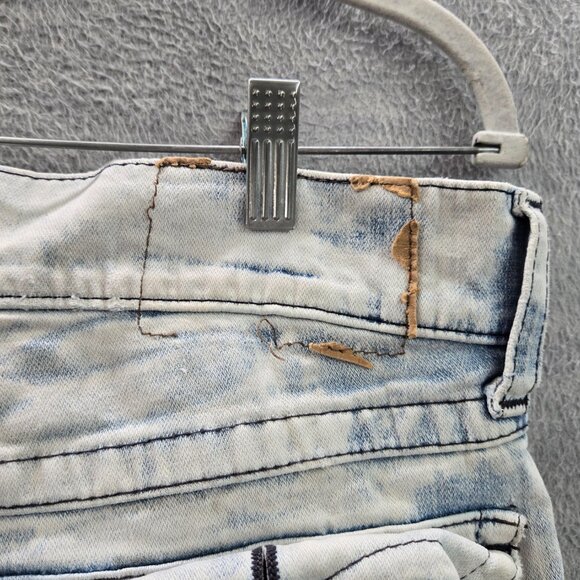 True Religion Men Jeans 32‎ Blue Acid Wash Skinny Denim Mid Rise 33" Inseam - Picture 6 of 12